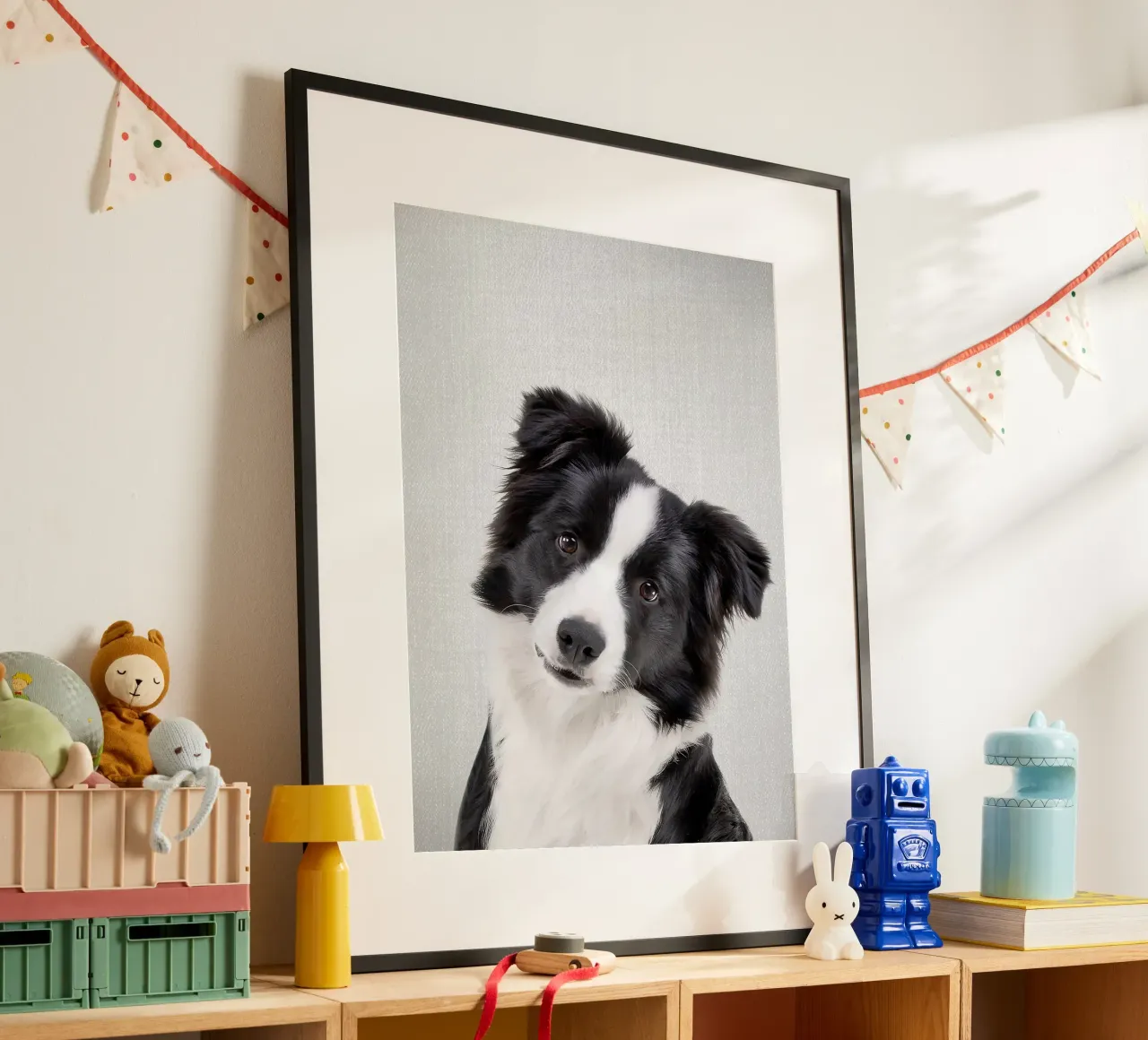 Border Collie colorato poster da Leonard R Sadler