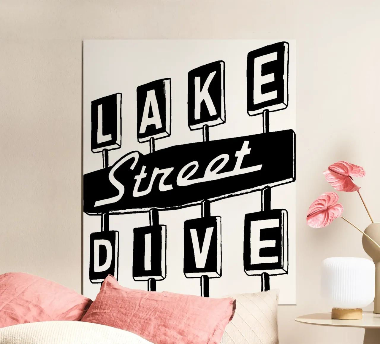 Maglietta Lake Street Dive Retro Essential poster con telaio in alluminio da anti___heroo
