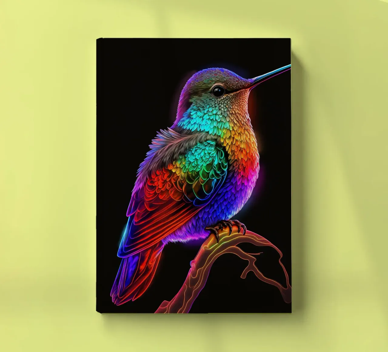 Neon Hummingbird notebook by Leonard R Sadler