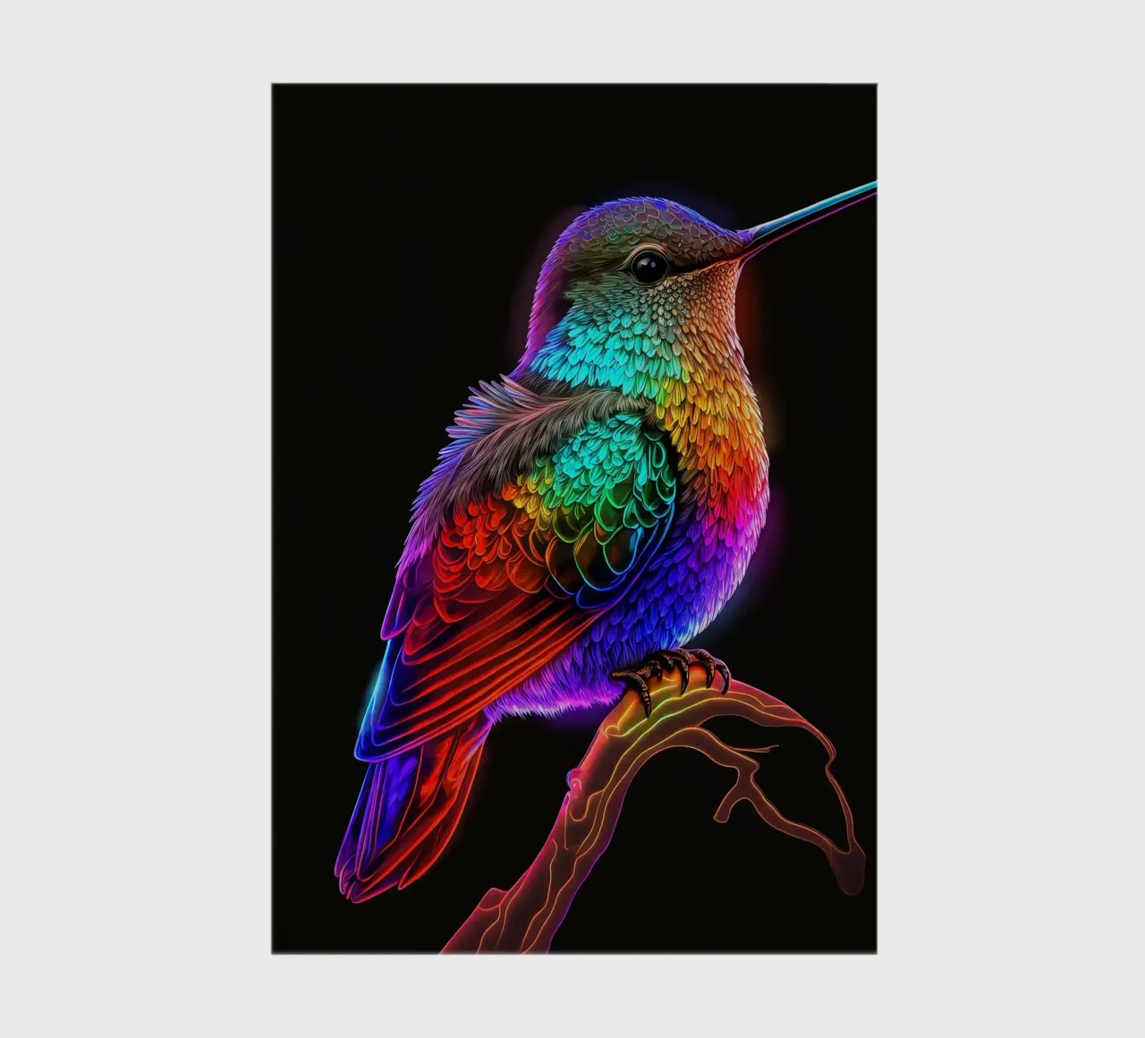 Neon Hummingbird notebook by Leonard R Sadler
