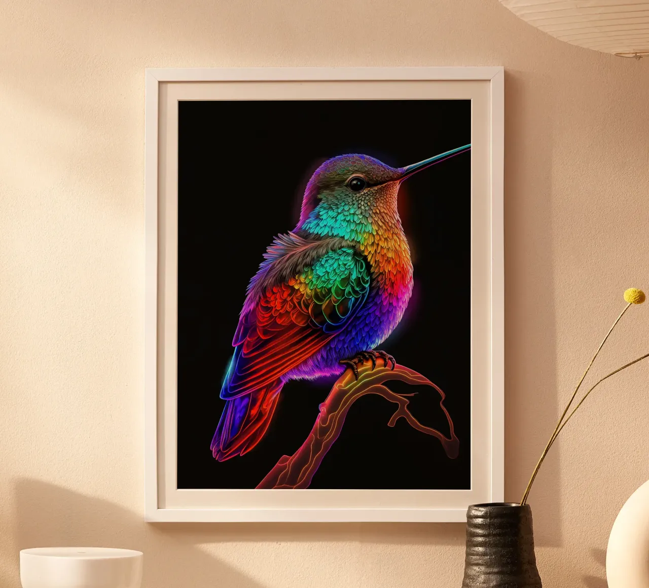 Colibrì al neon poster da Leonard R Sadler