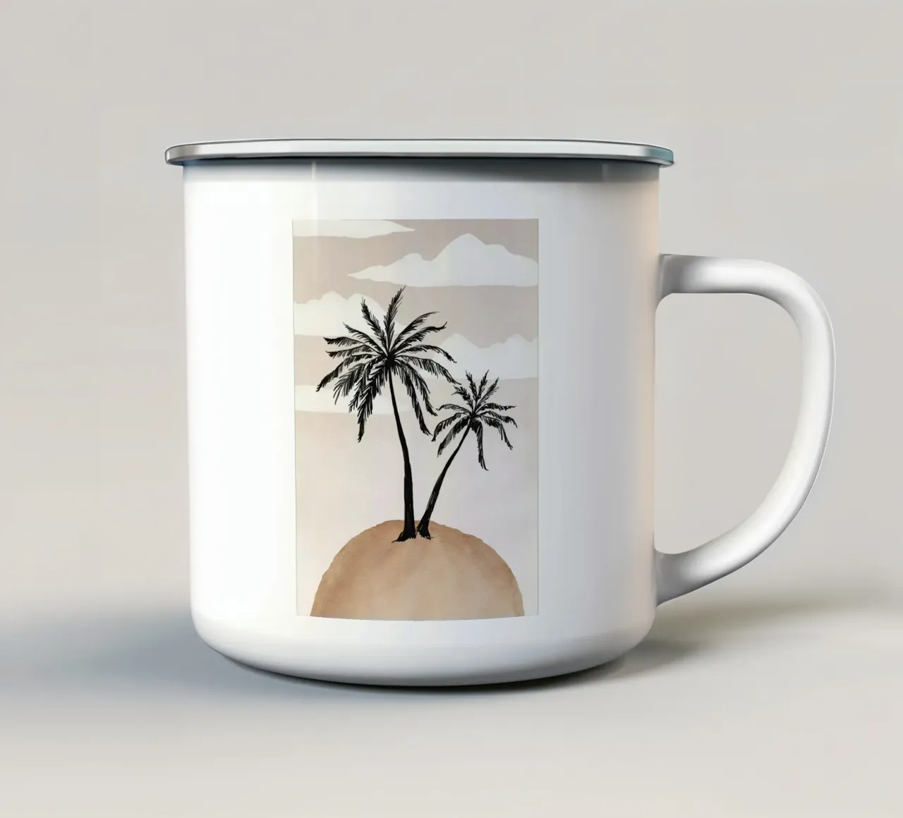Palma astratta tazza in smalto da Leonard R Sadler