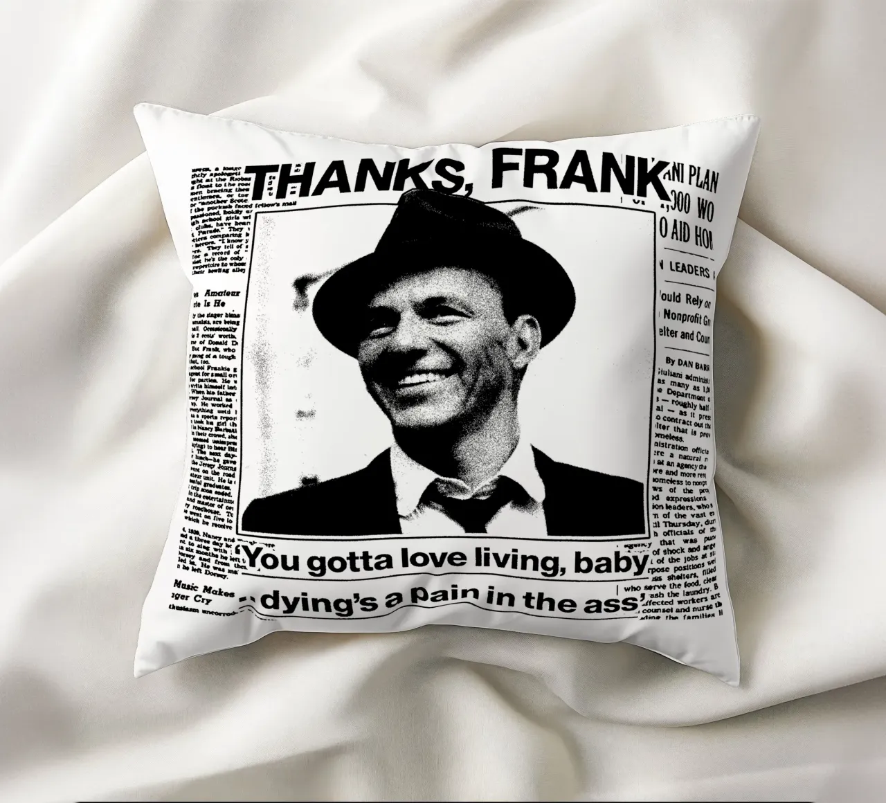 Frank Sinatra Pop BAnd cuscino da igoshdesigns