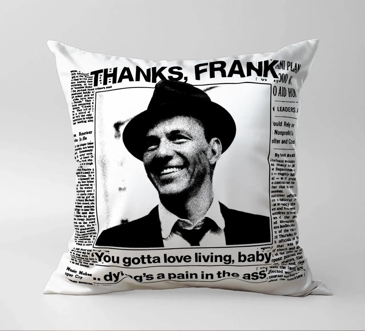 Frank Sinatra Pop BAnd cuscino da igoshdesigns