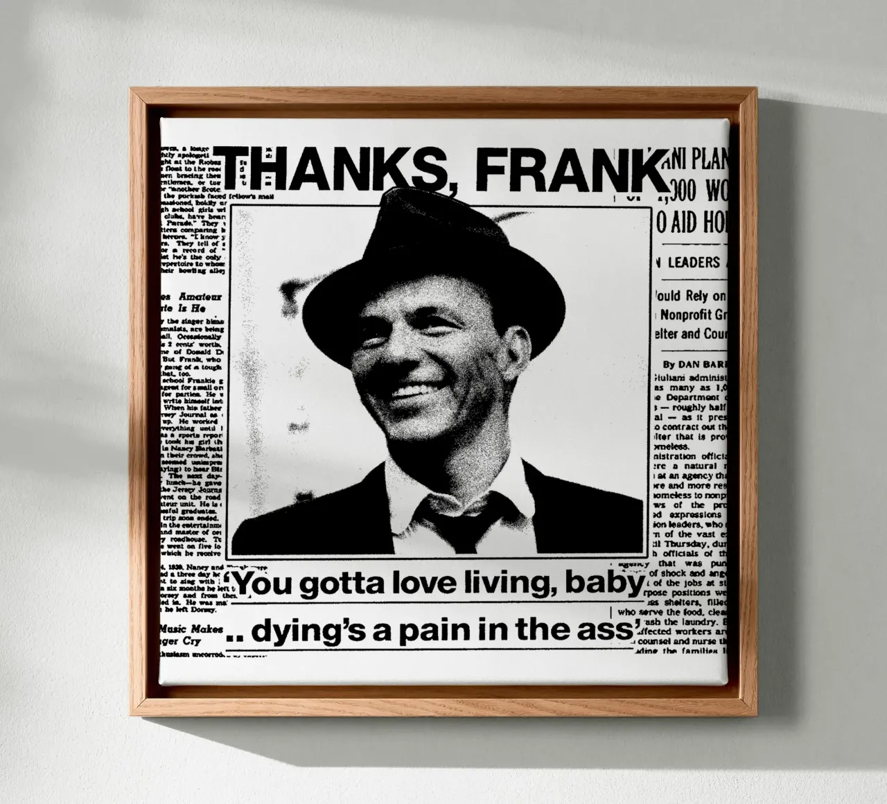 Frank Sinatra Pop BAnd tela con Cornice a cassetta da igoshdesigns