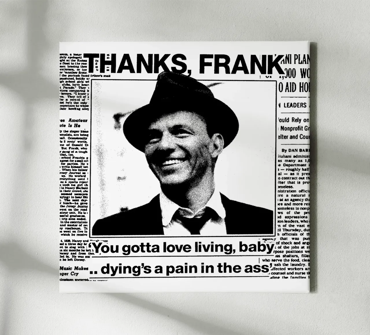 Frank Sinatra Pop BAnd tela con Cornice a cassetta da igoshdesigns
