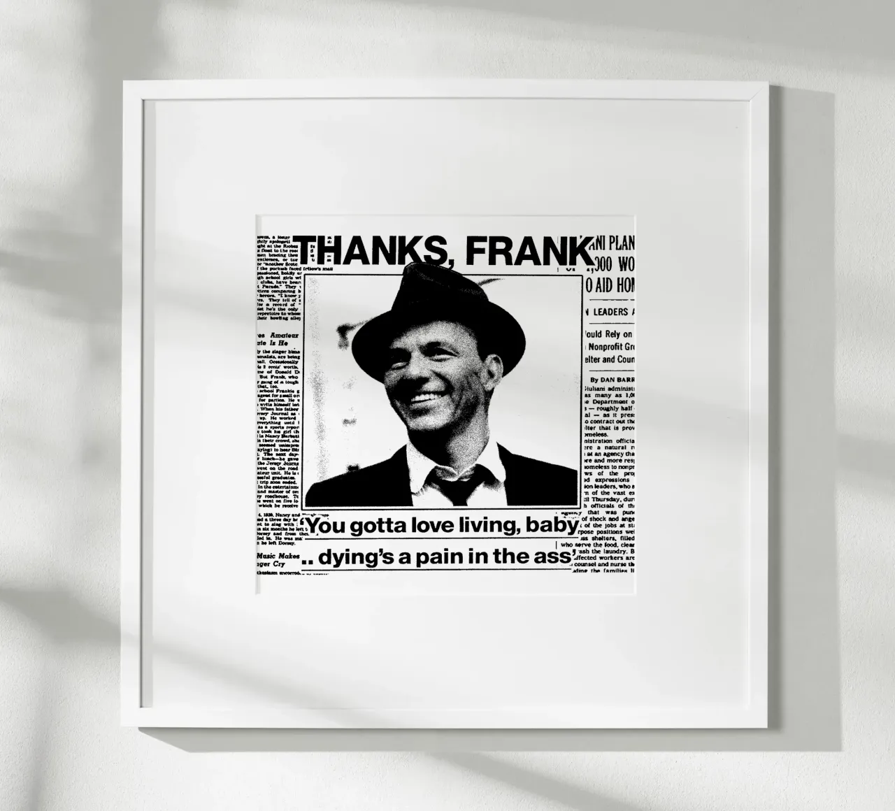 Frank Sinatra Pop BAnd poster con telaio in alluminio da igoshdesigns