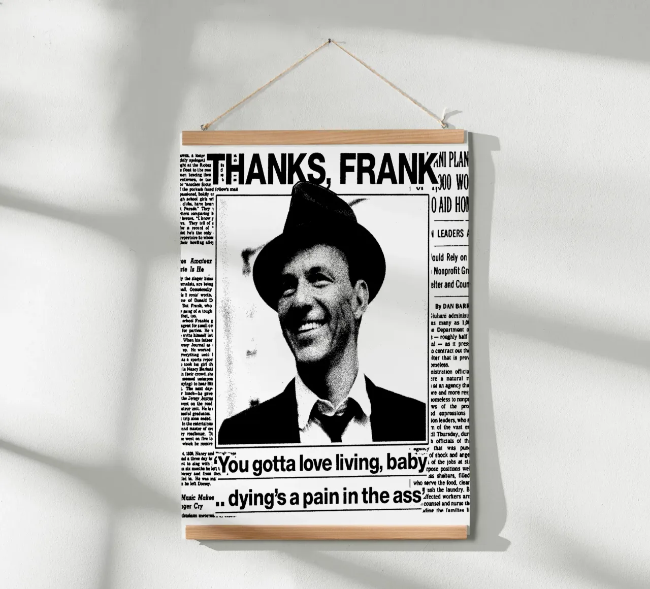 Frank Sinatra Pop BAnd poster con telaio in alluminio da igoshdesigns
