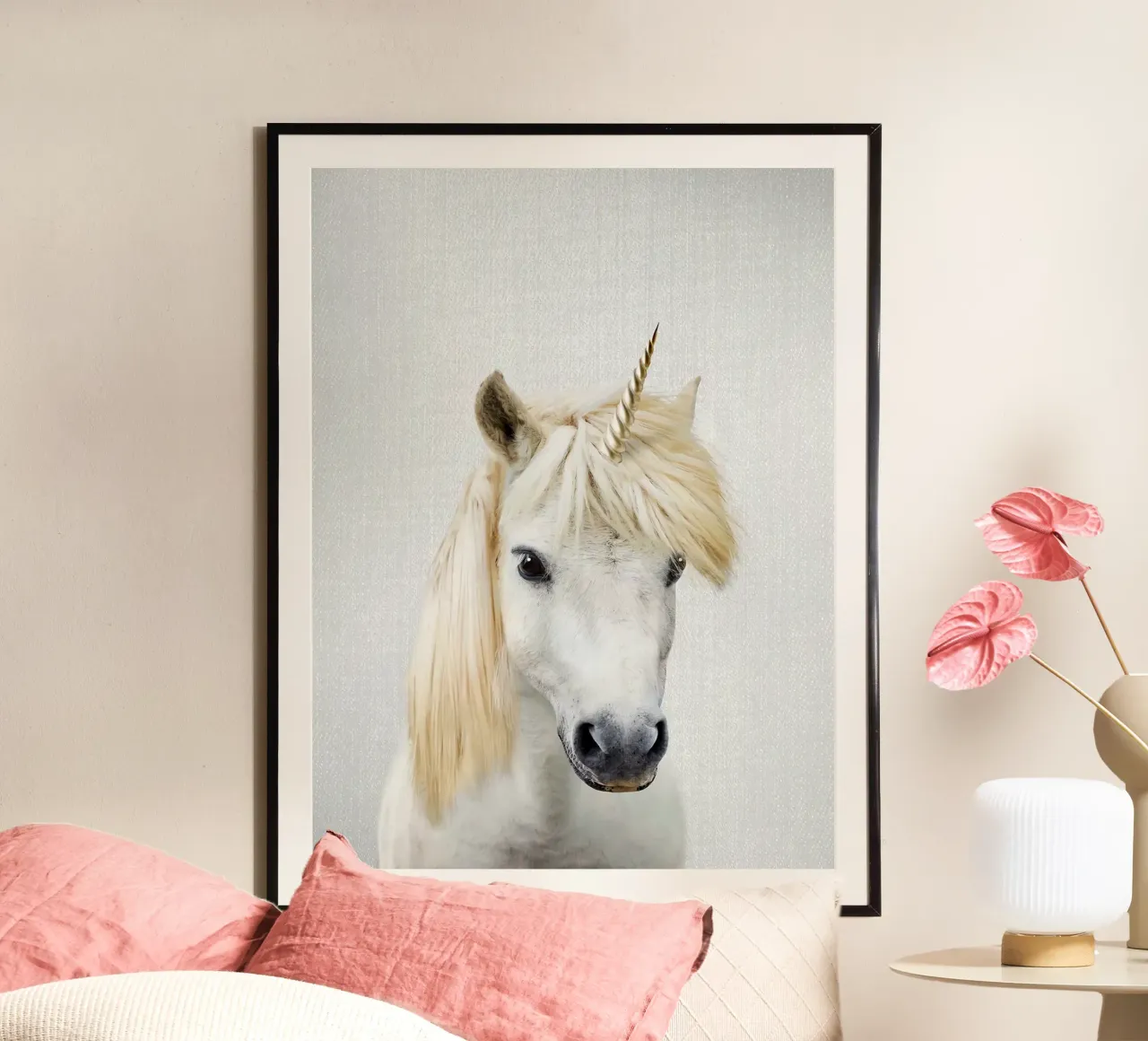 Unicorno colorato poster da Fletcher M Henry