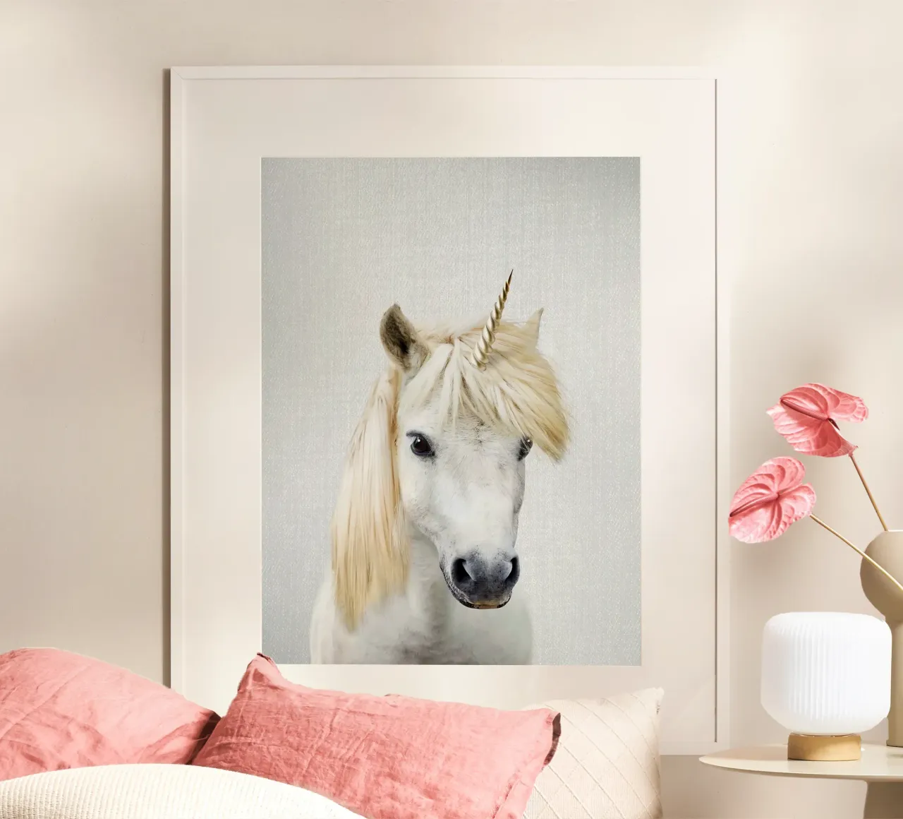 Unicorno colorato poster da Fletcher M Henry