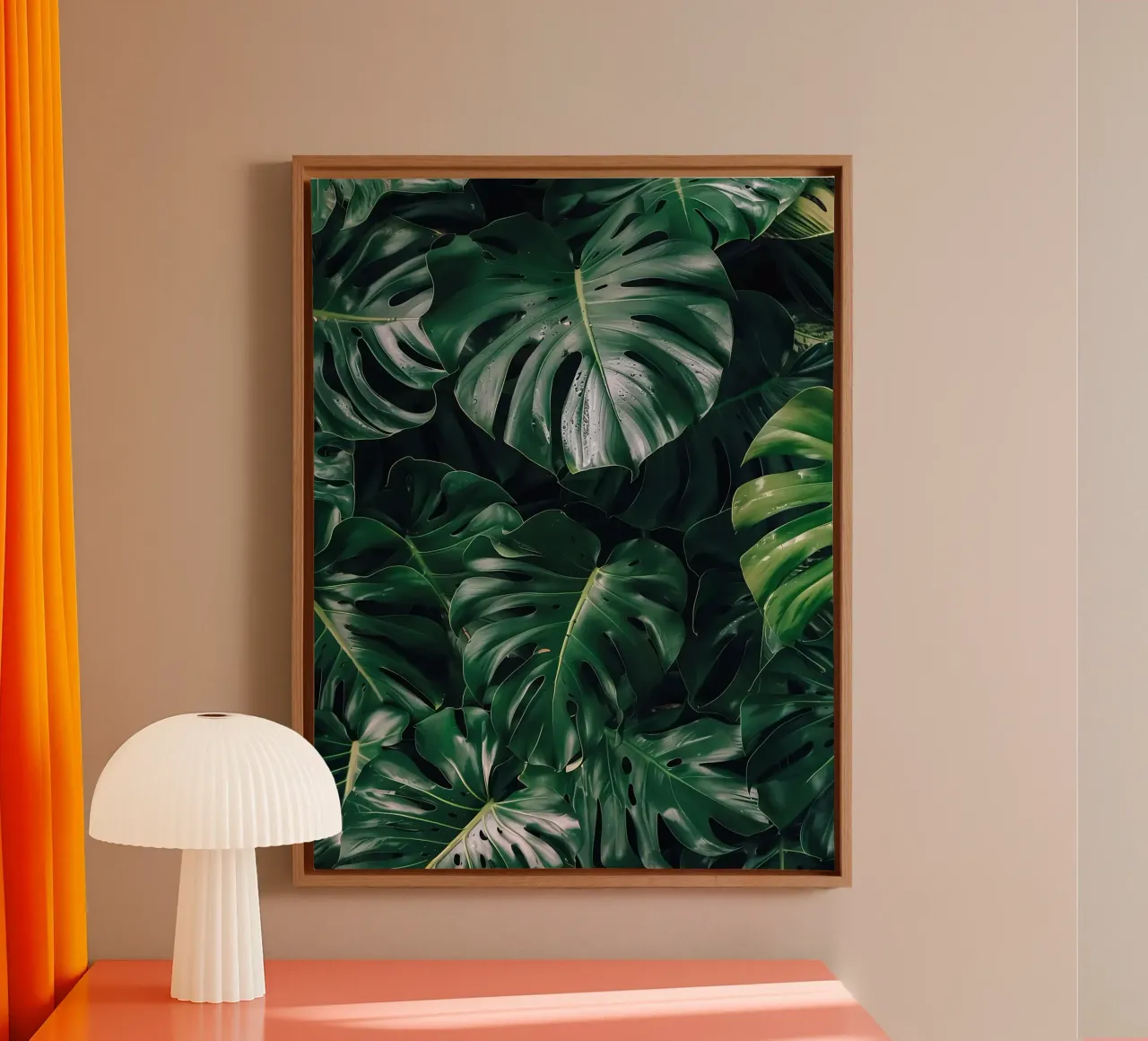 Foglie della Monstera tela con Cornice a cassetta da Fletcher M Henry