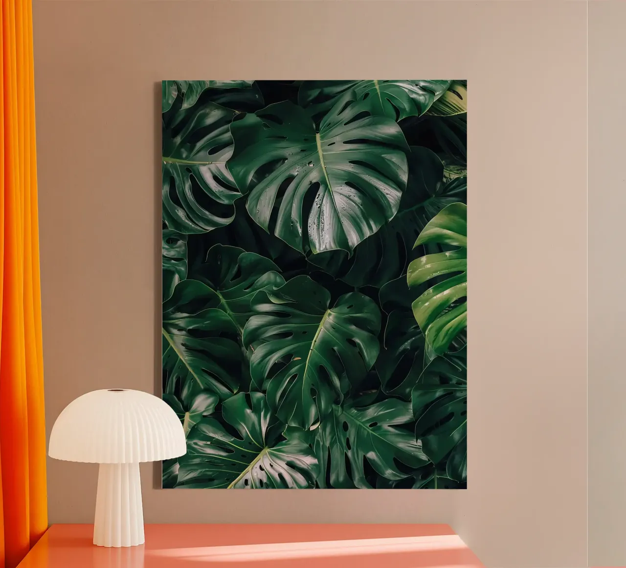 Foglie della Monstera tela con Cornice a cassetta da Fletcher M Henry
