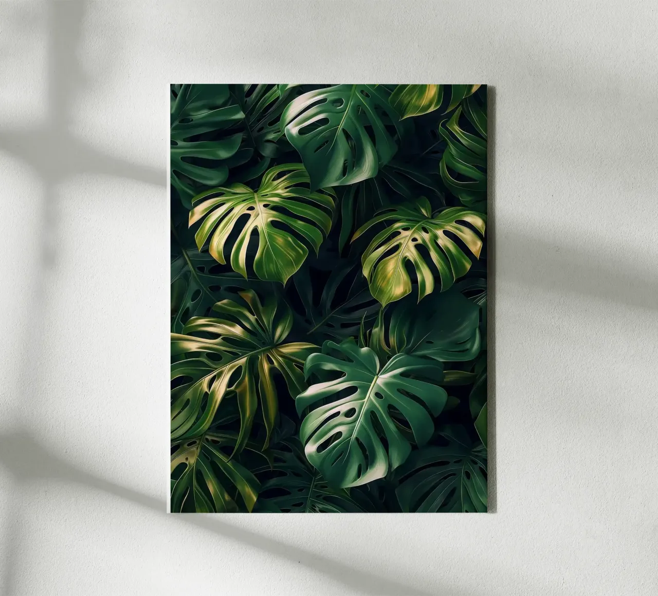 Foglia di Monstera verde oro tela con Cornice a cassetta da Fletcher M Henry