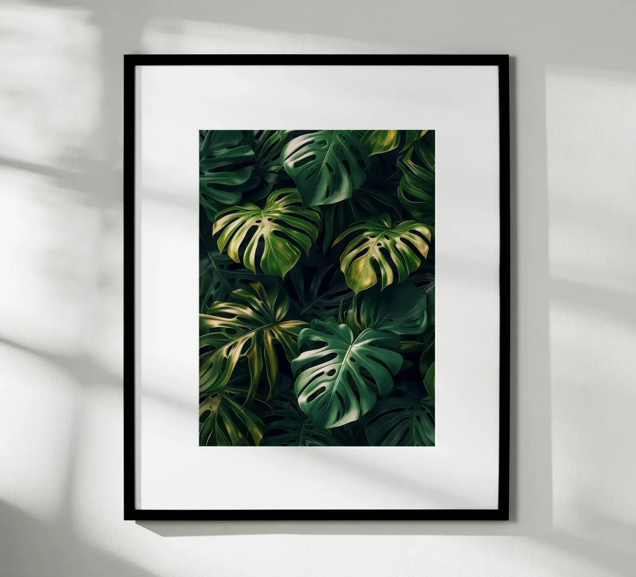 Foglia di Monstera verde oro poster da Fletcher M Henry