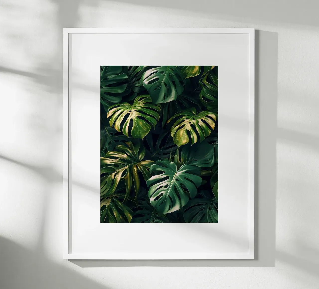 Foglia di Monstera verde oro poster da Fletcher M Henry