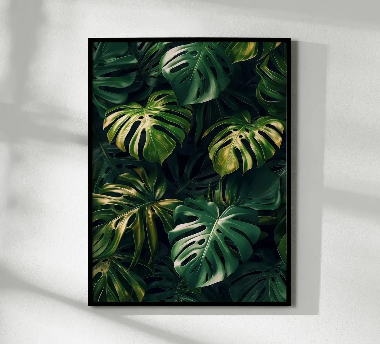 Foglia di Monstera verde oro poster da Fletcher M Henry