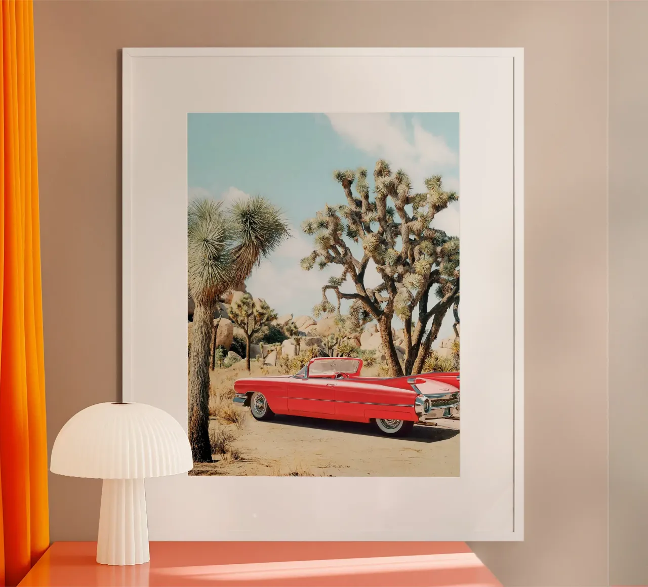 Viaggio in auto d'epoca poster con telaio in plastica da Fletcher M Henry