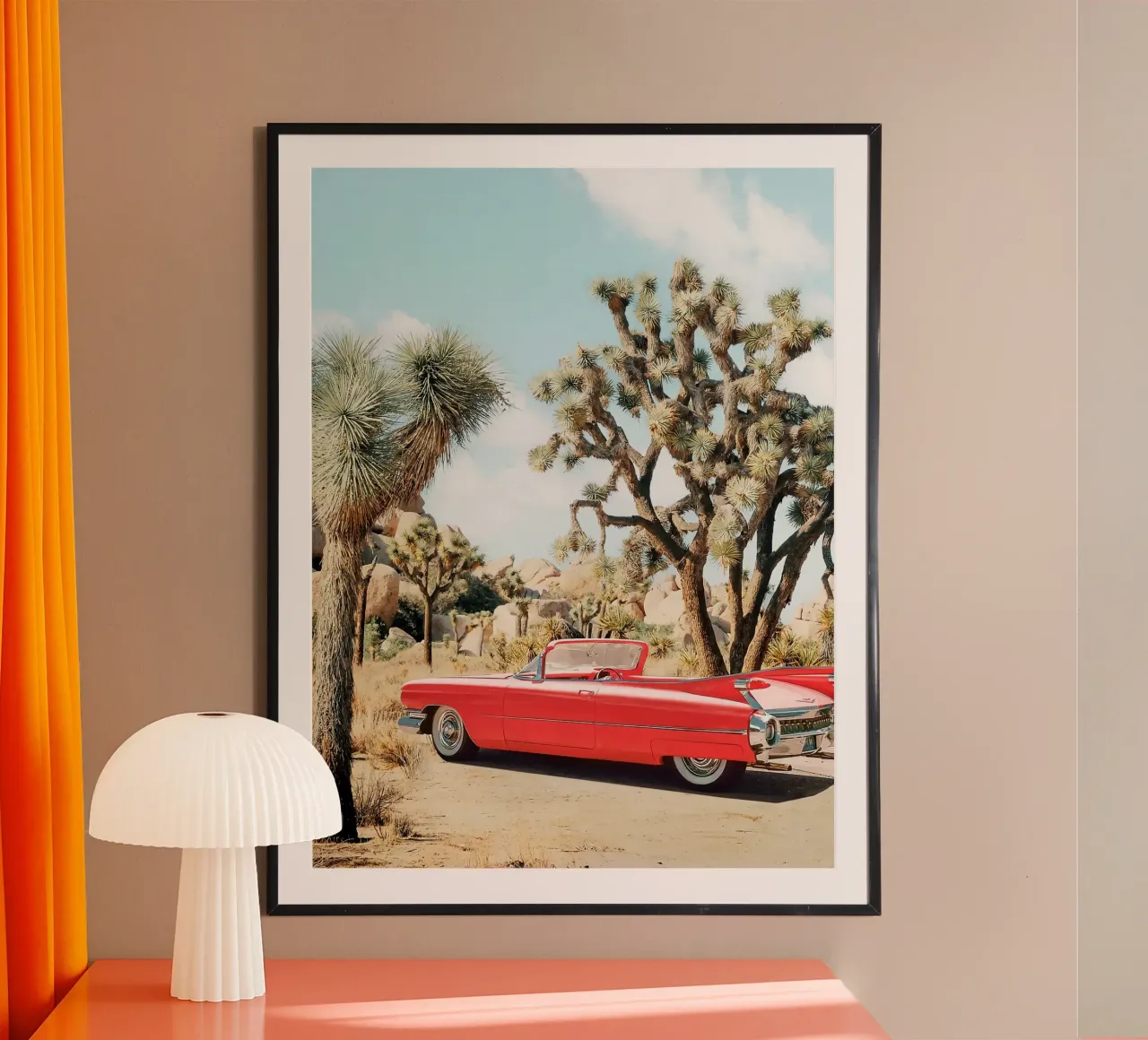 Viaggio in auto d'epoca poster con telaio in plastica da Fletcher M Henry