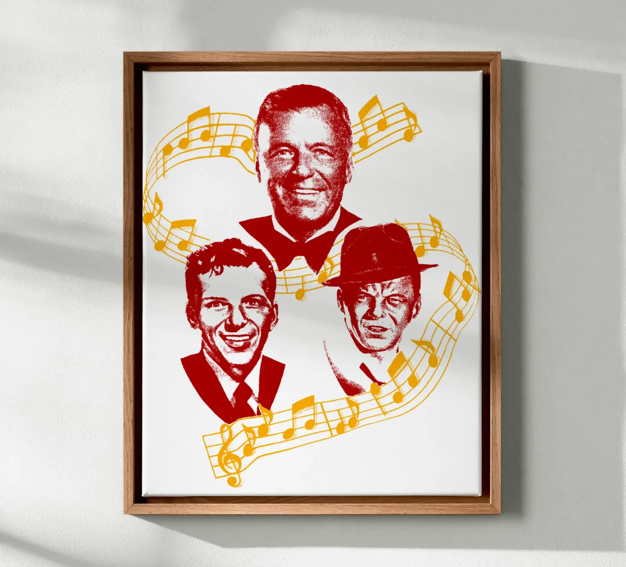 Silhouette Frank Sinatra Jazz tela con Cornice a cassetta da igoshdesigns