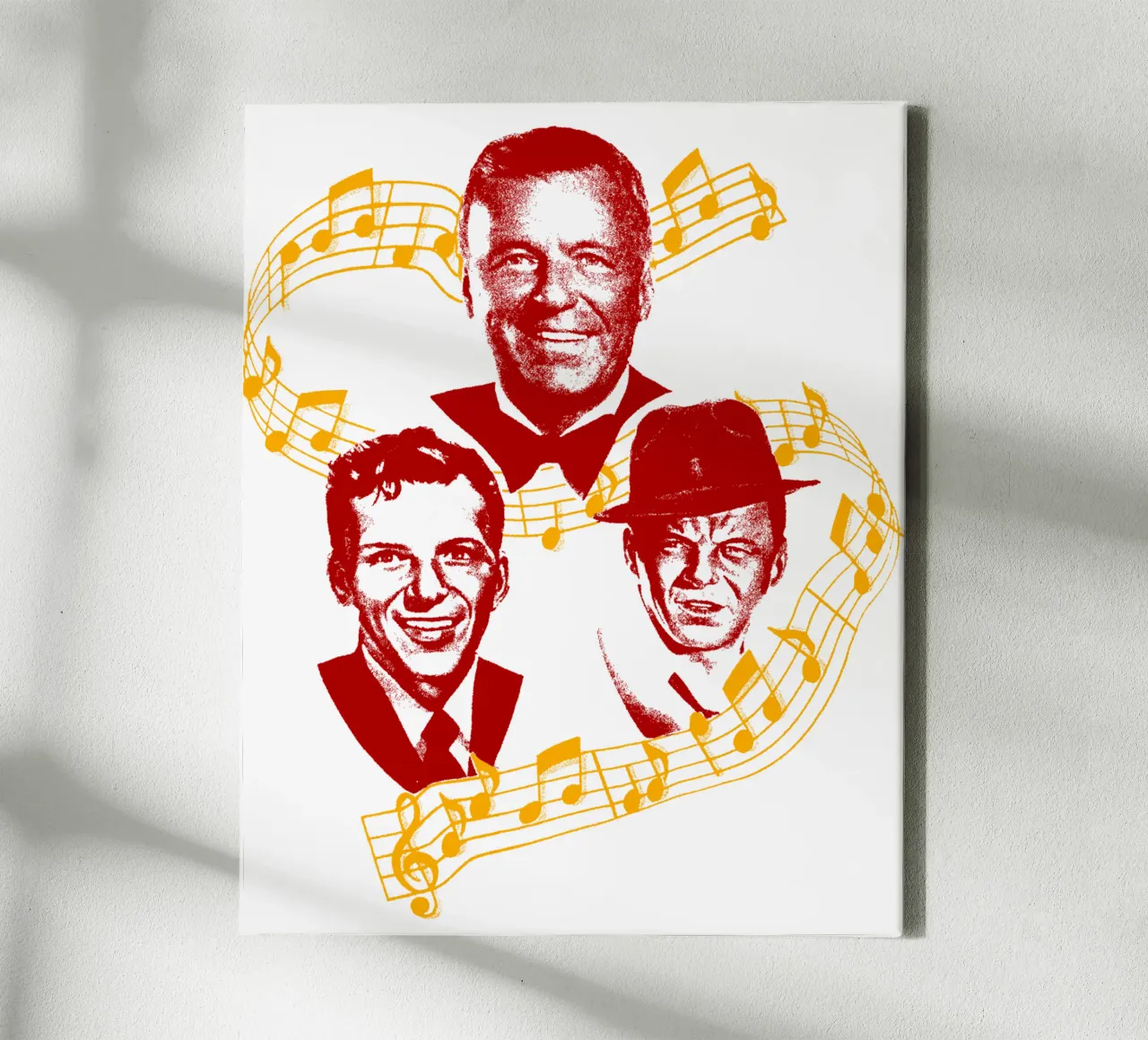 Silhouette Frank Sinatra Jazz tela con Cornice a cassetta da igoshdesigns
