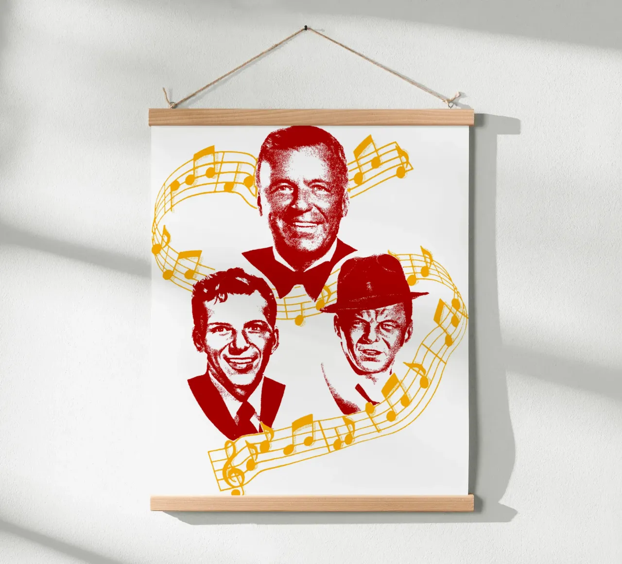 Silhouette Frank Sinatra Jazz poster con telaio in alluminio da igoshdesigns