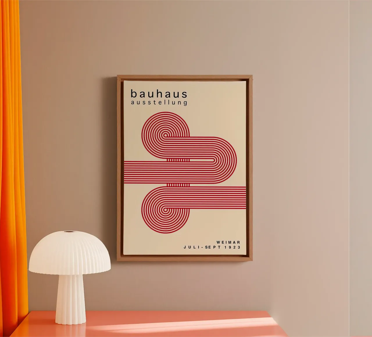 Bauhaus tentoonstelling 1923 canvas met Baklijst van Narciso