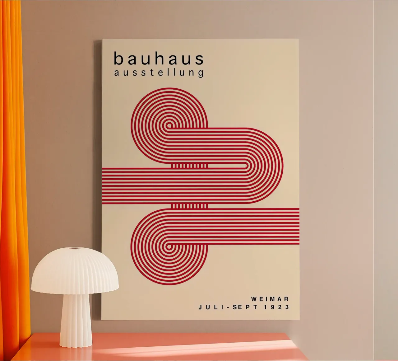 Bauhaus tentoonstelling 1923 canvas met Baklijst van Narciso