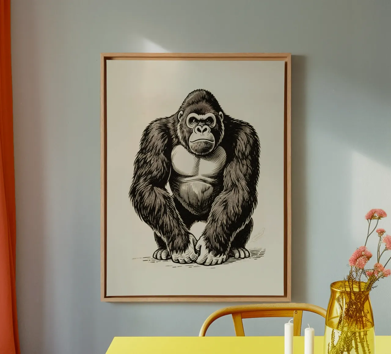 Gorilla canvas met Baklijst van knowledge