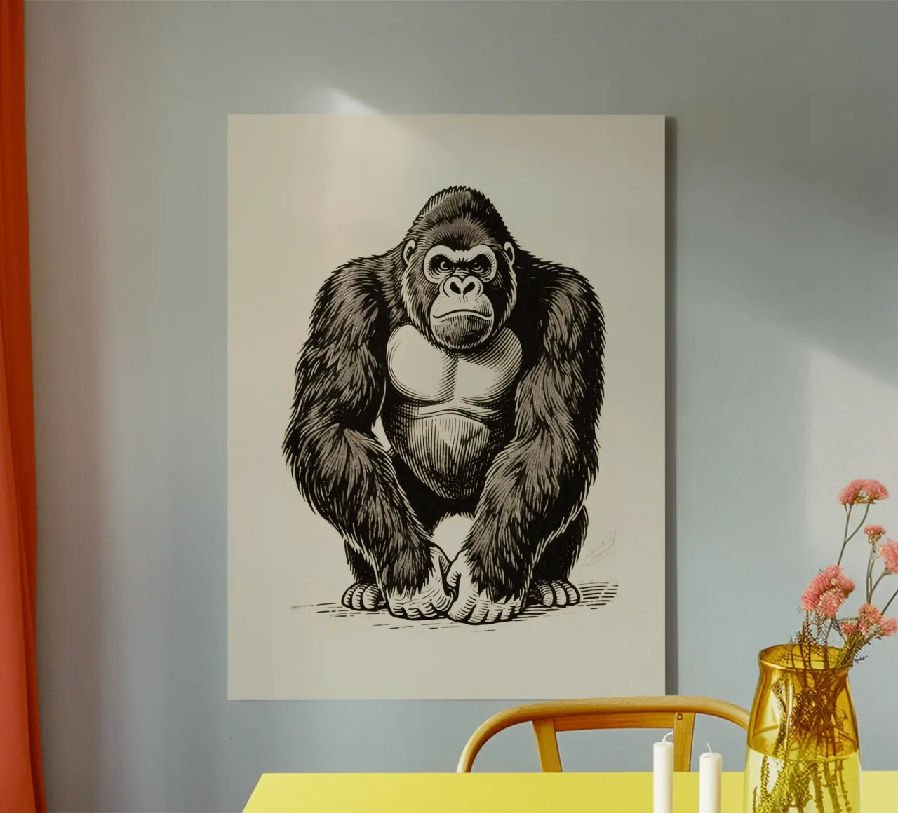 Gorilla canvas met Baklijst van knowledge