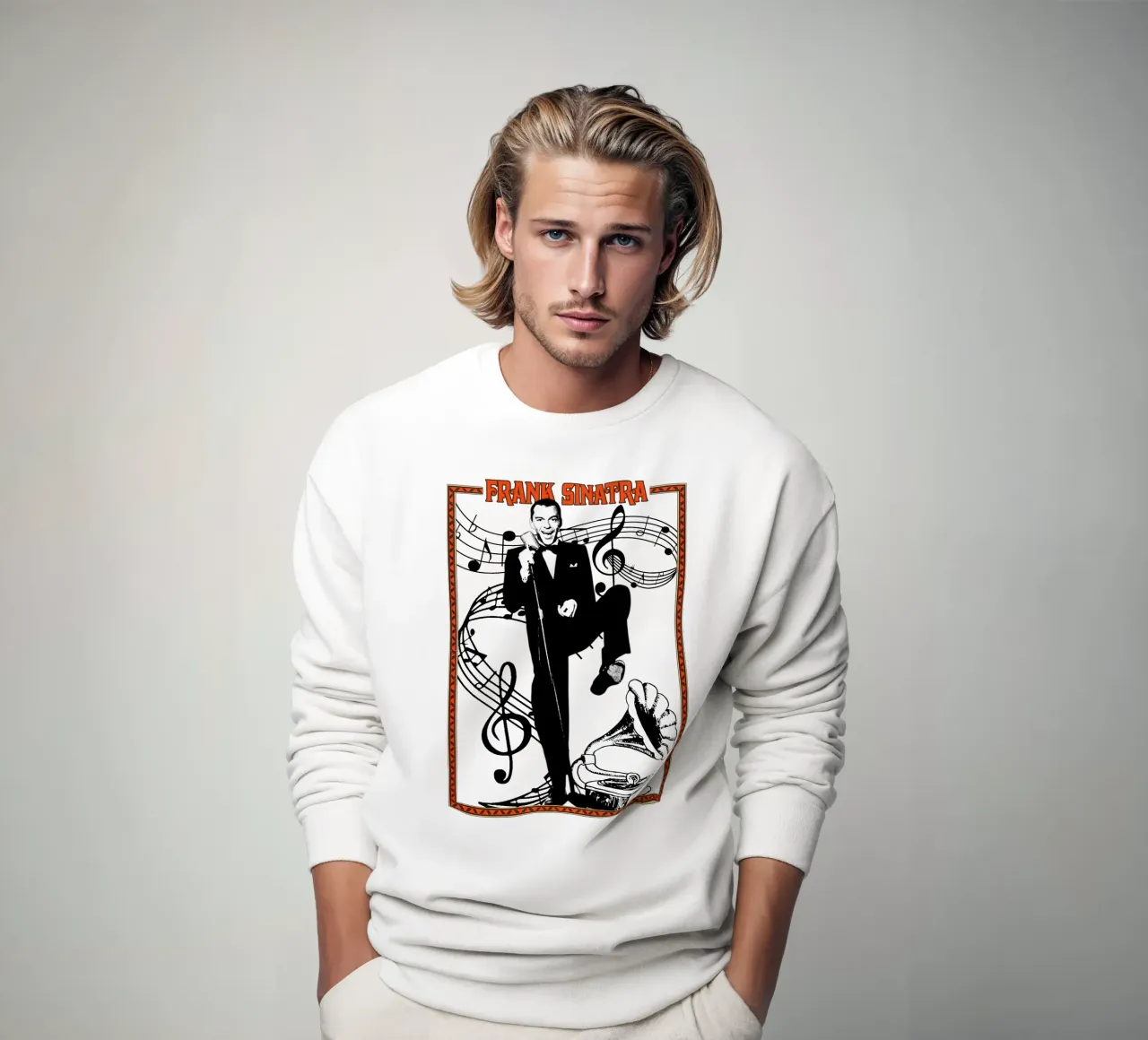Pop classico Frank Sinatra felpa da igoshdesigns