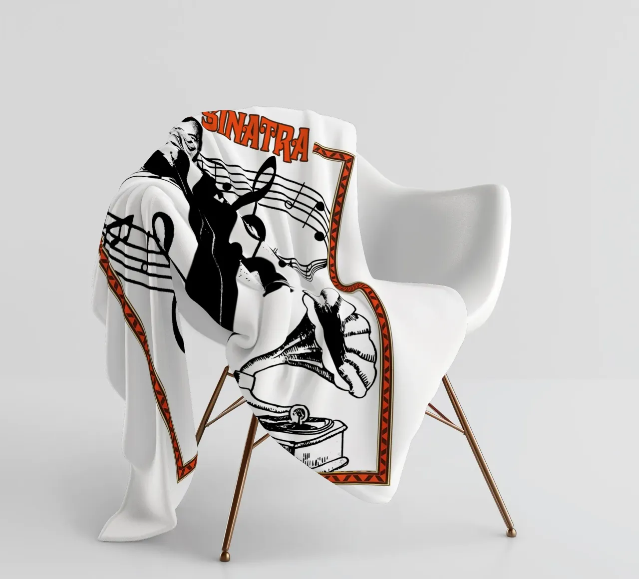Pop classico Frank Sinatra coperta in pile da igoshdesigns