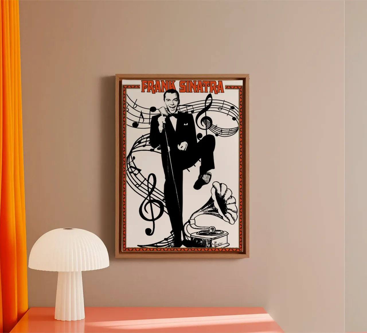Pop classico Frank Sinatra tela con Cornice a cassetta da igoshdesigns