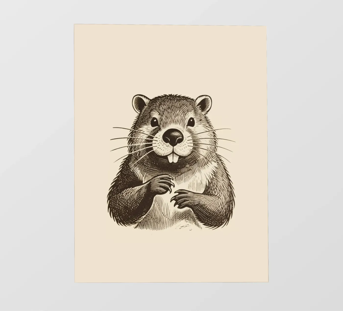 Bever fotobehang van knowledge