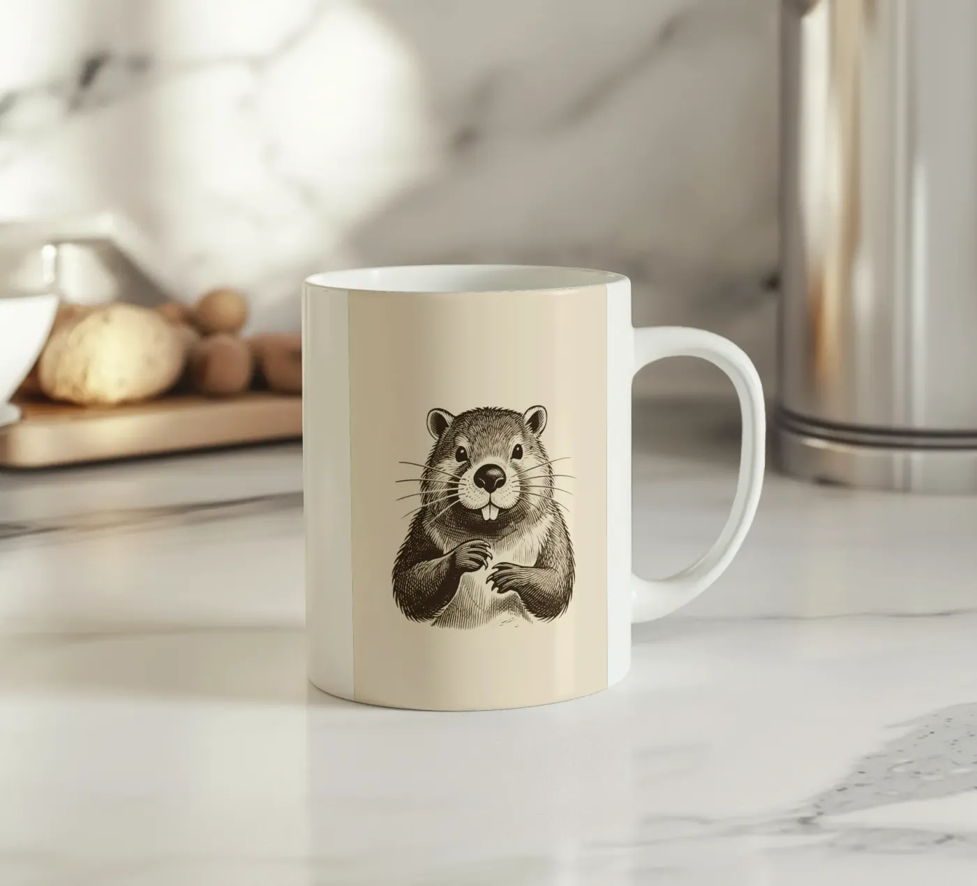 Beaver ceramic mug by knowledge