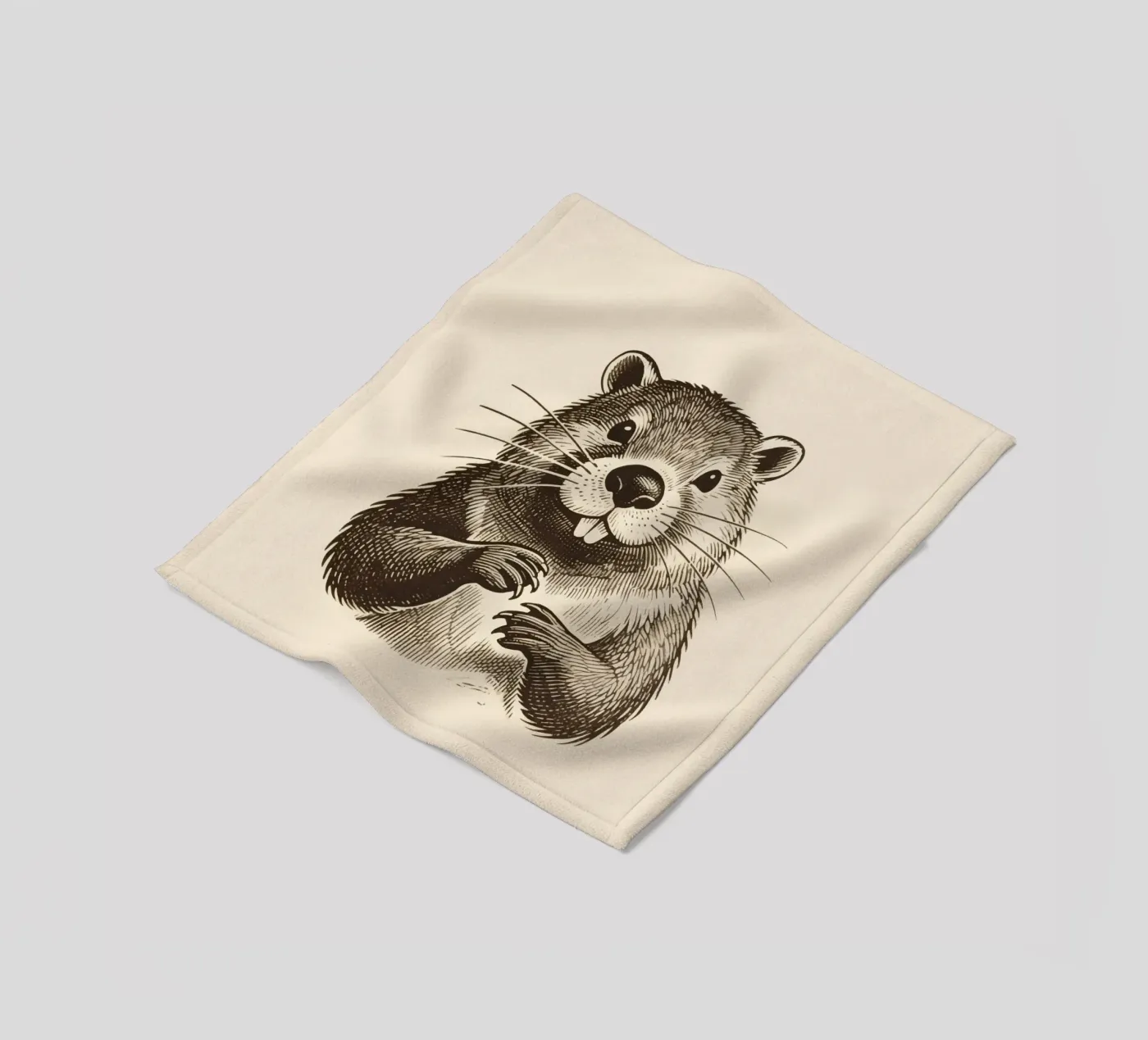 Beaver fleece blanket by knowledge