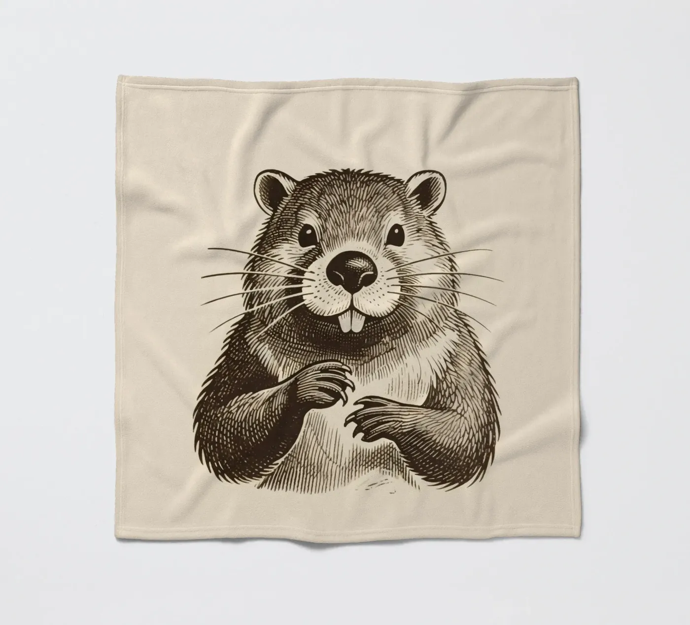 Beaver fleece blanket by knowledge