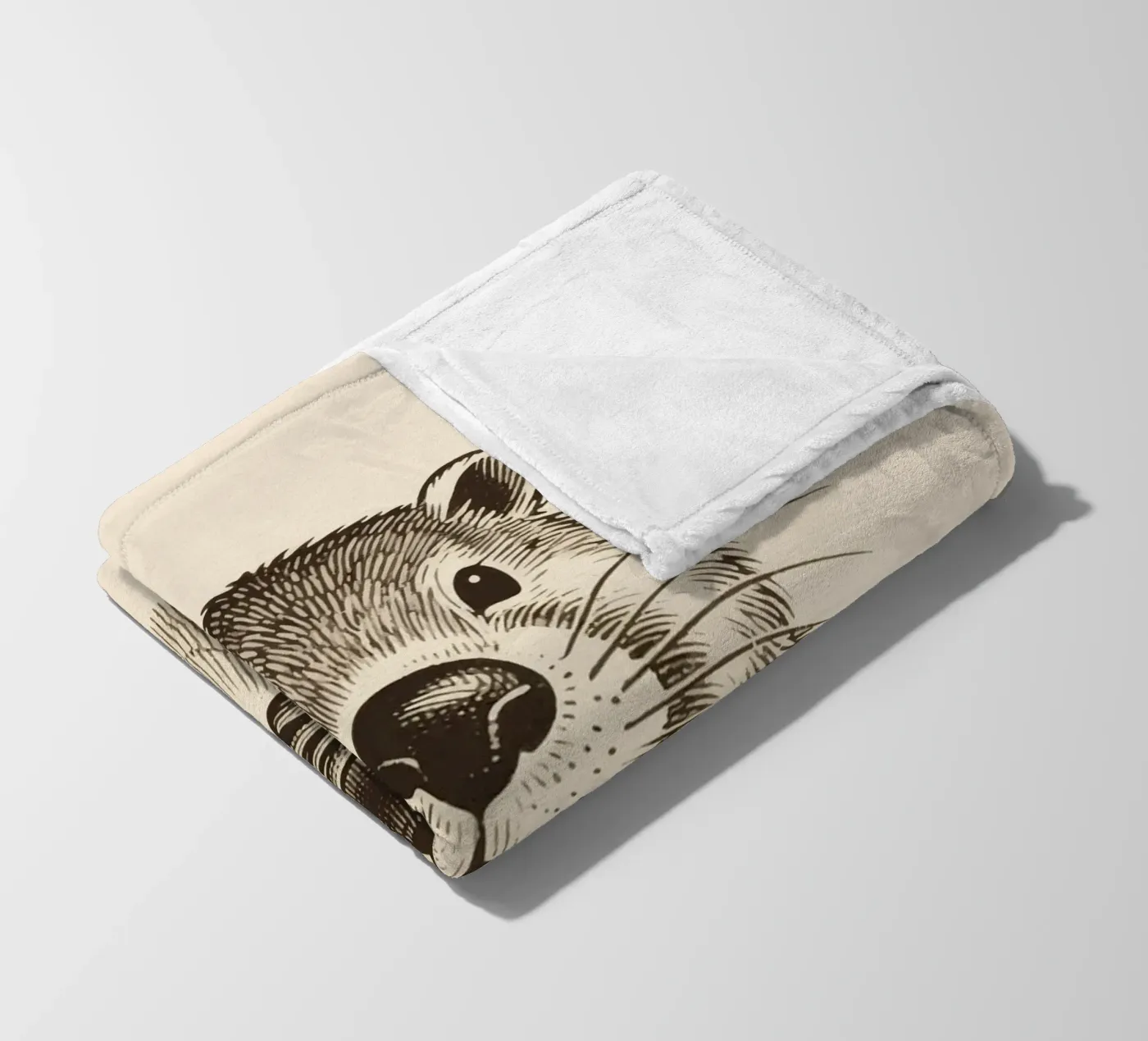 Beaver fleece blanket by knowledge