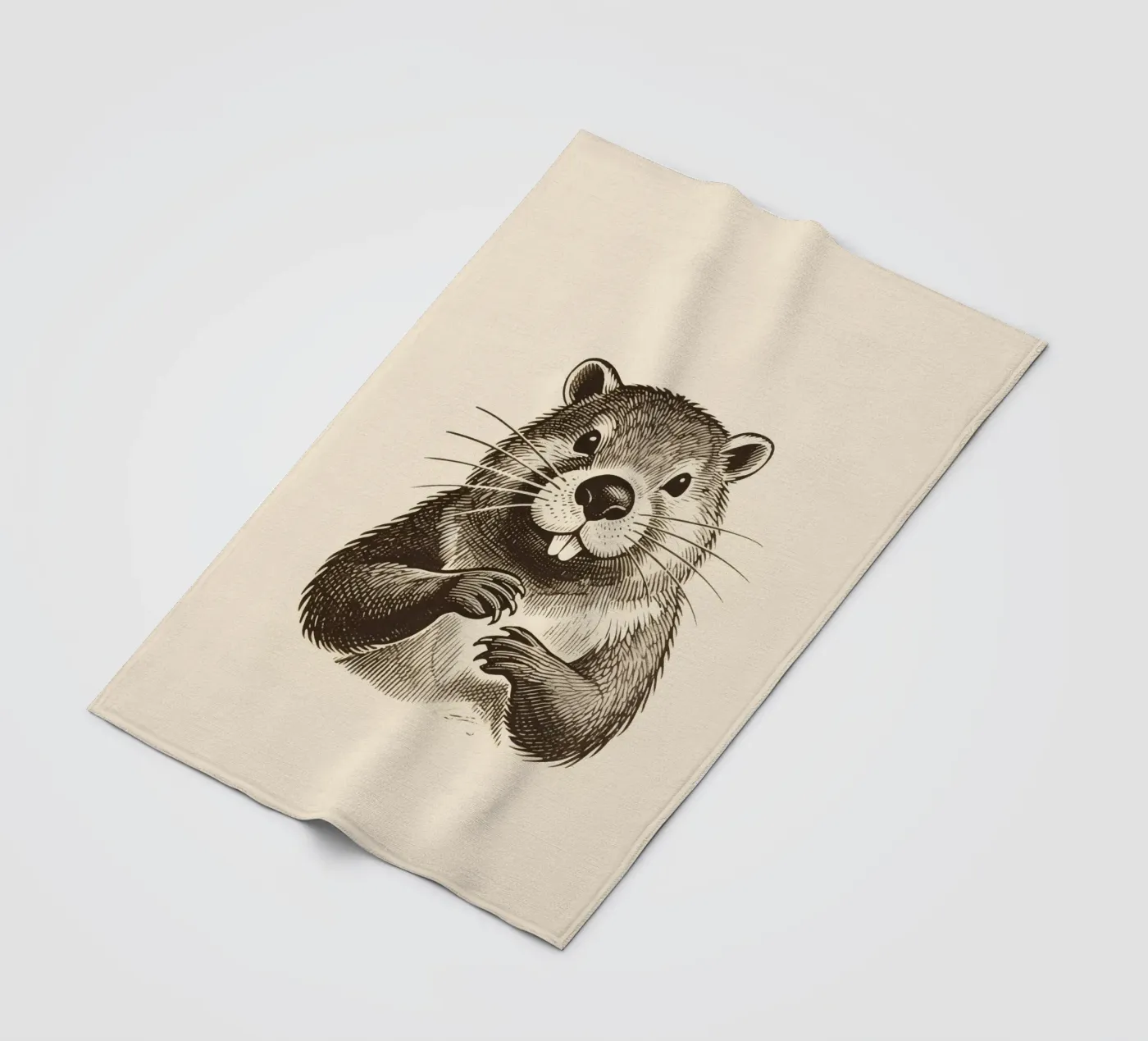 Beaver fleece blanket by knowledge