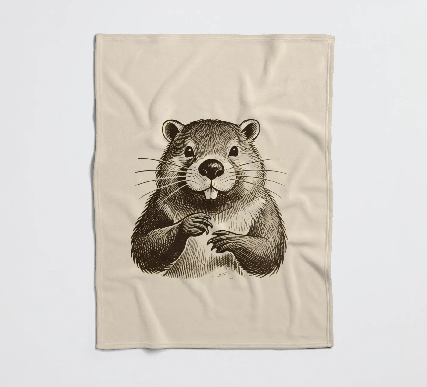 Beaver fleece blanket by knowledge