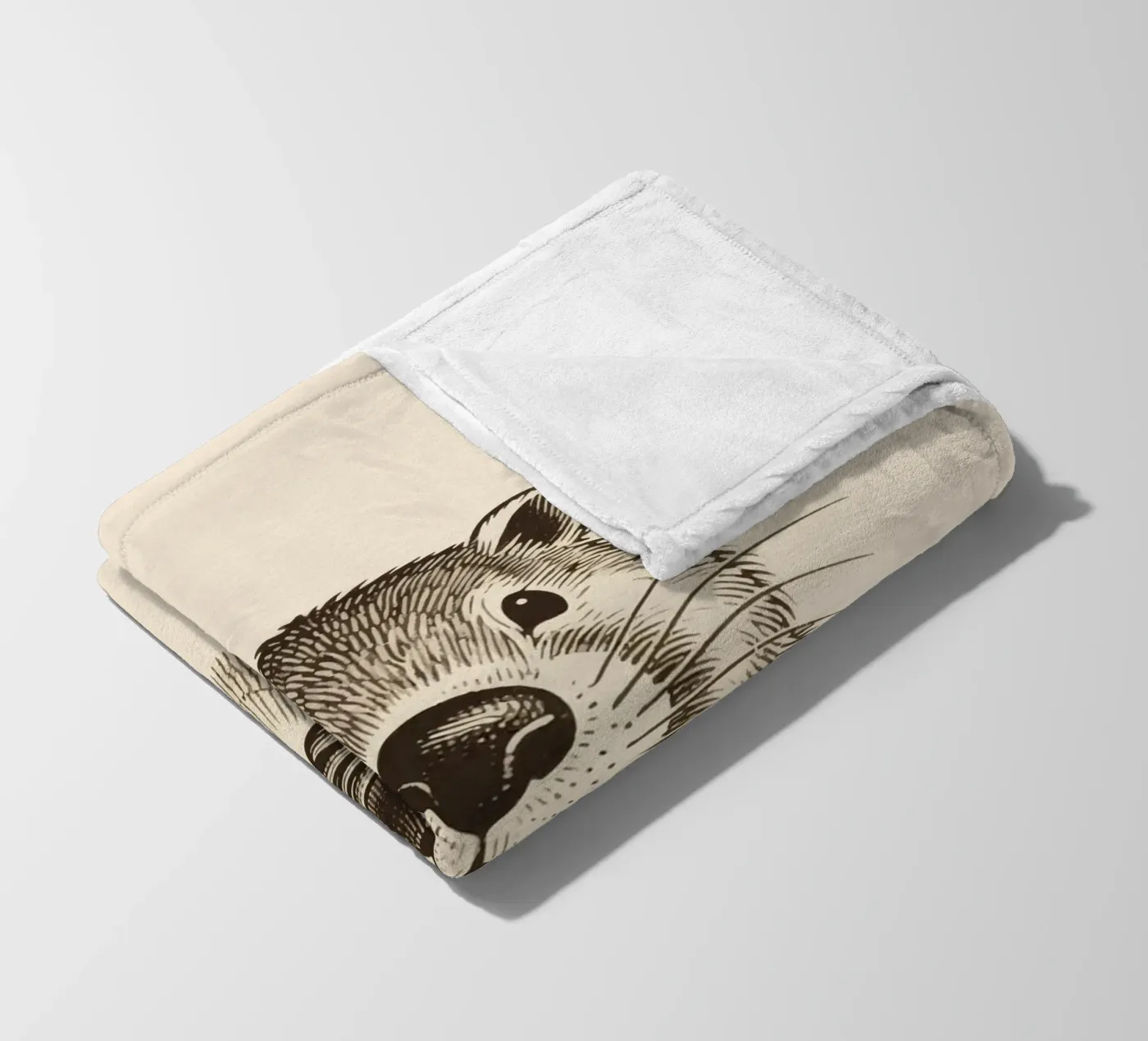 Beaver fleece blanket by knowledge