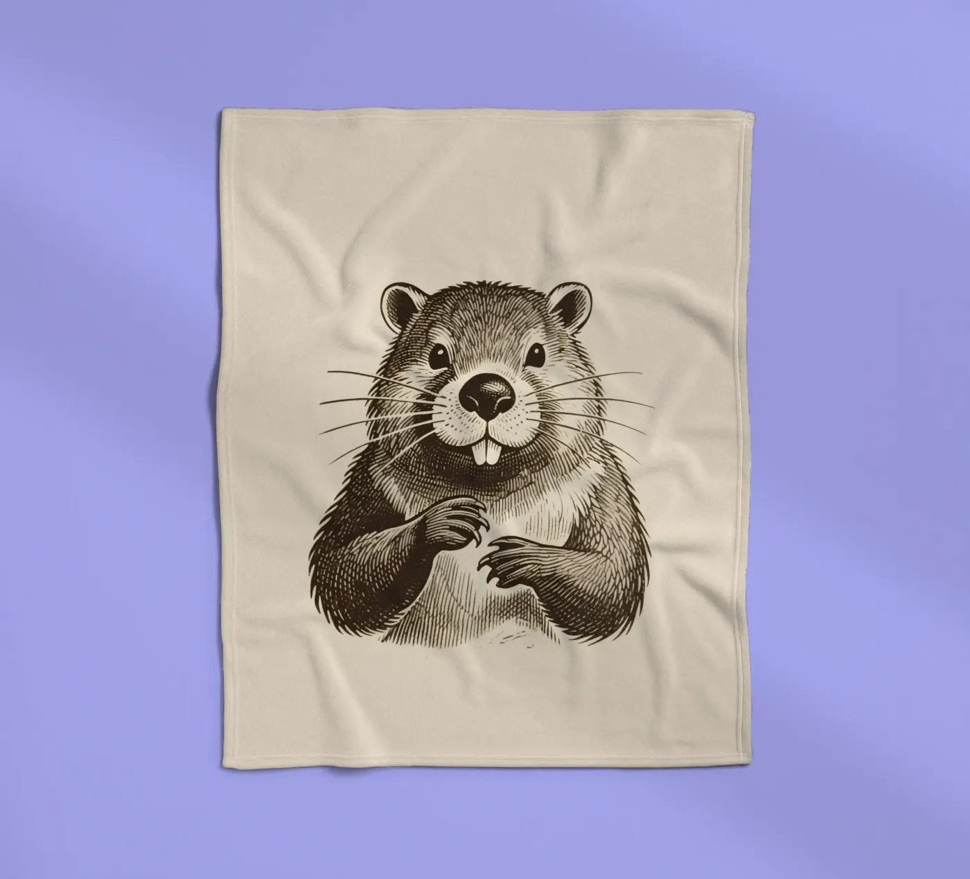 Beaver fleece blanket by knowledge