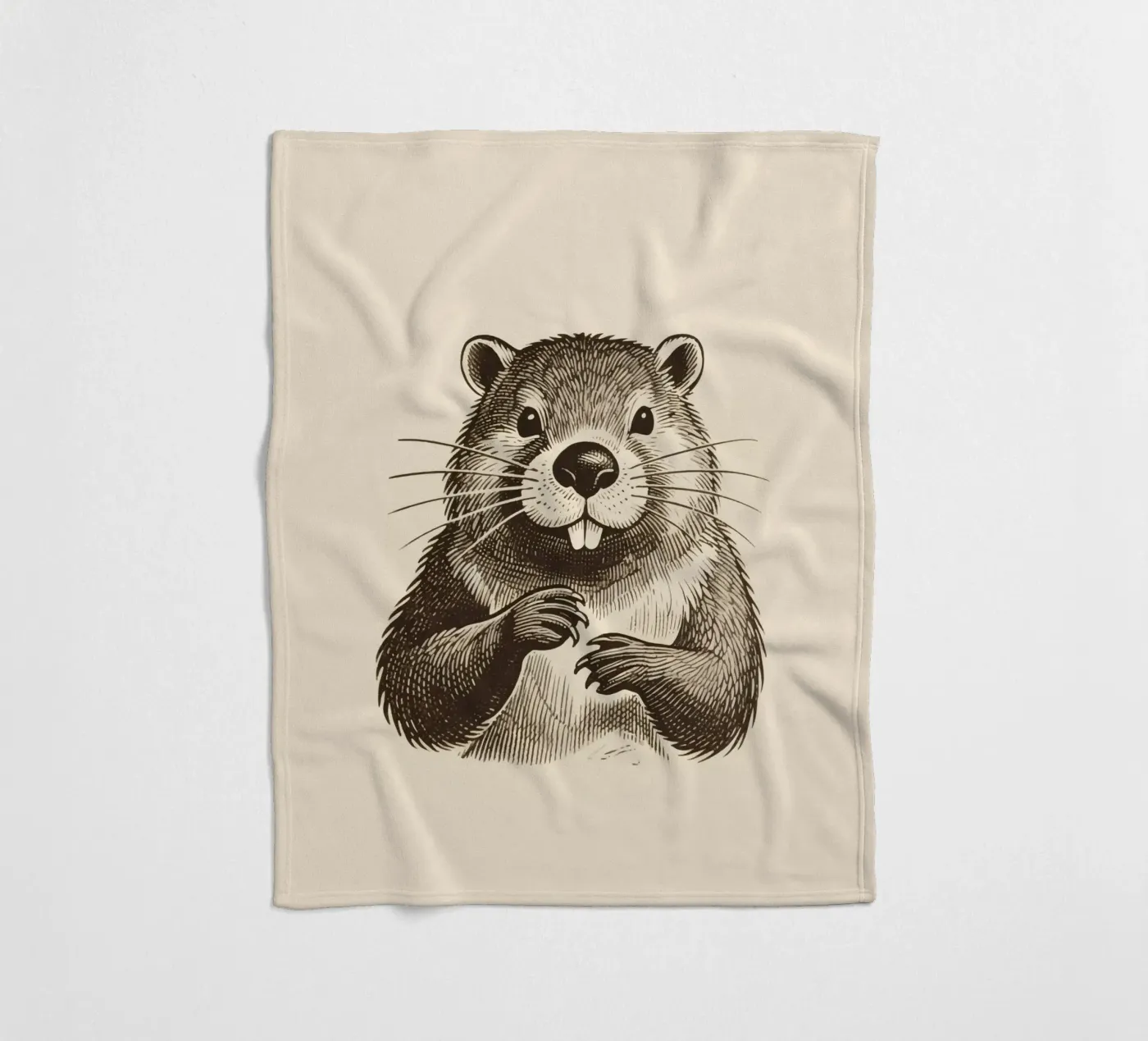 Beaver fleece blanket by knowledge
