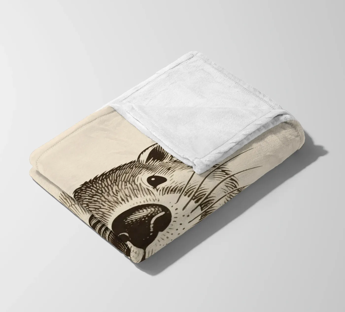 Beaver fleece blanket by knowledge