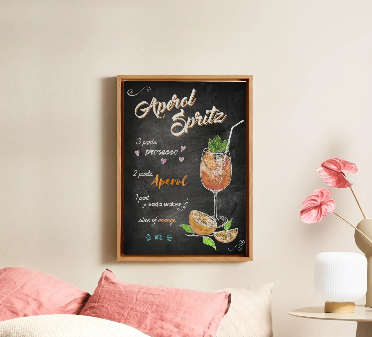 Aperol Spritz tela con Cornice a cassetta da Leon Meyer