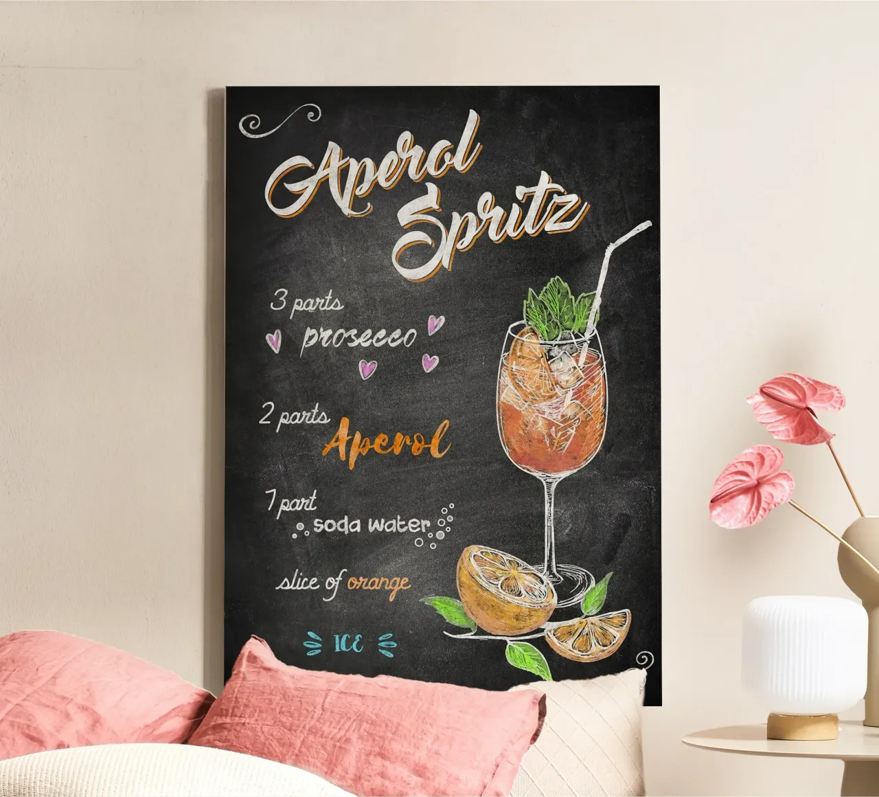 Aperol Spritz tela con Cornice a cassetta da Leon Meyer
