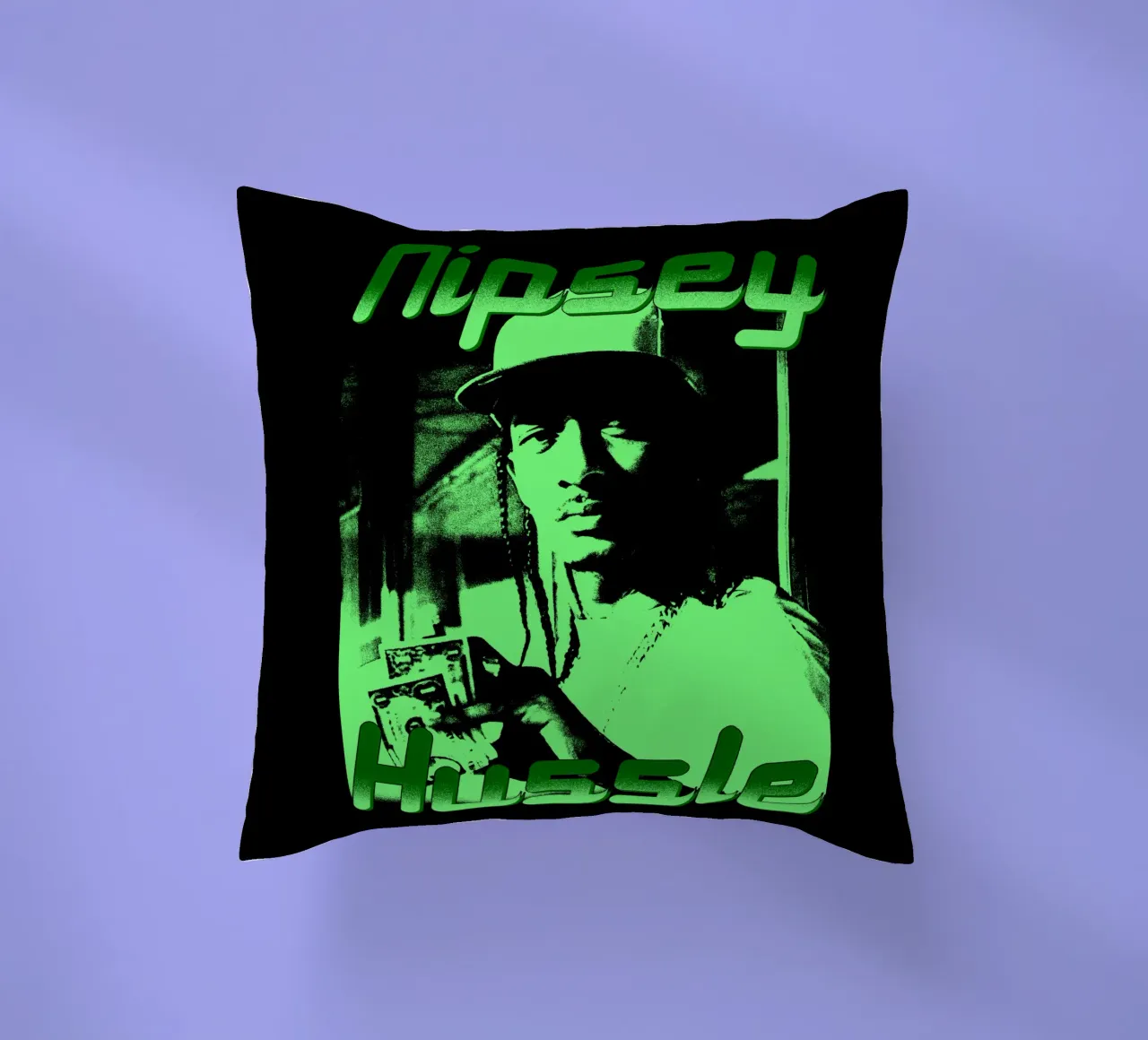 Stile vintage di Nipsey Hussle cuscino da mannys_artt
