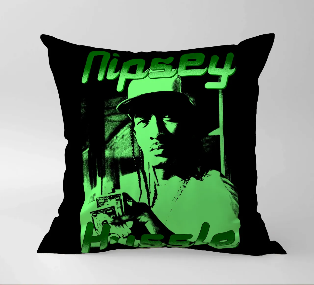 Stile vintage di Nipsey Hussle cuscino da mannys_artt