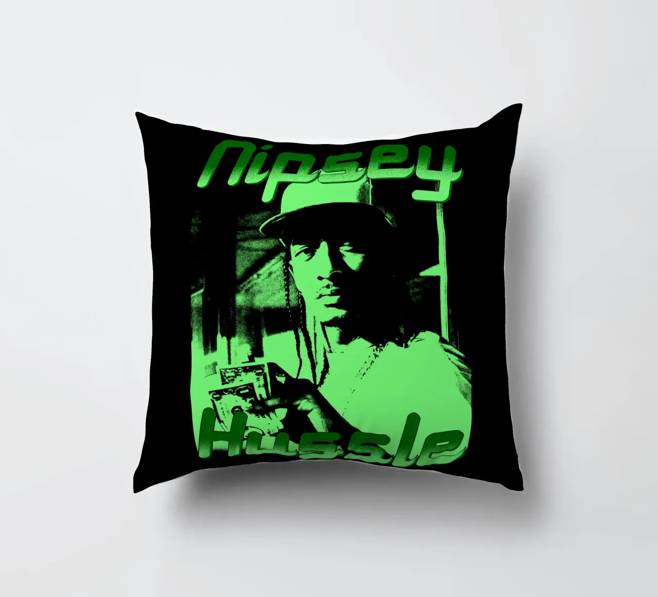 Stile vintage di Nipsey Hussle cuscino da mannys_artt