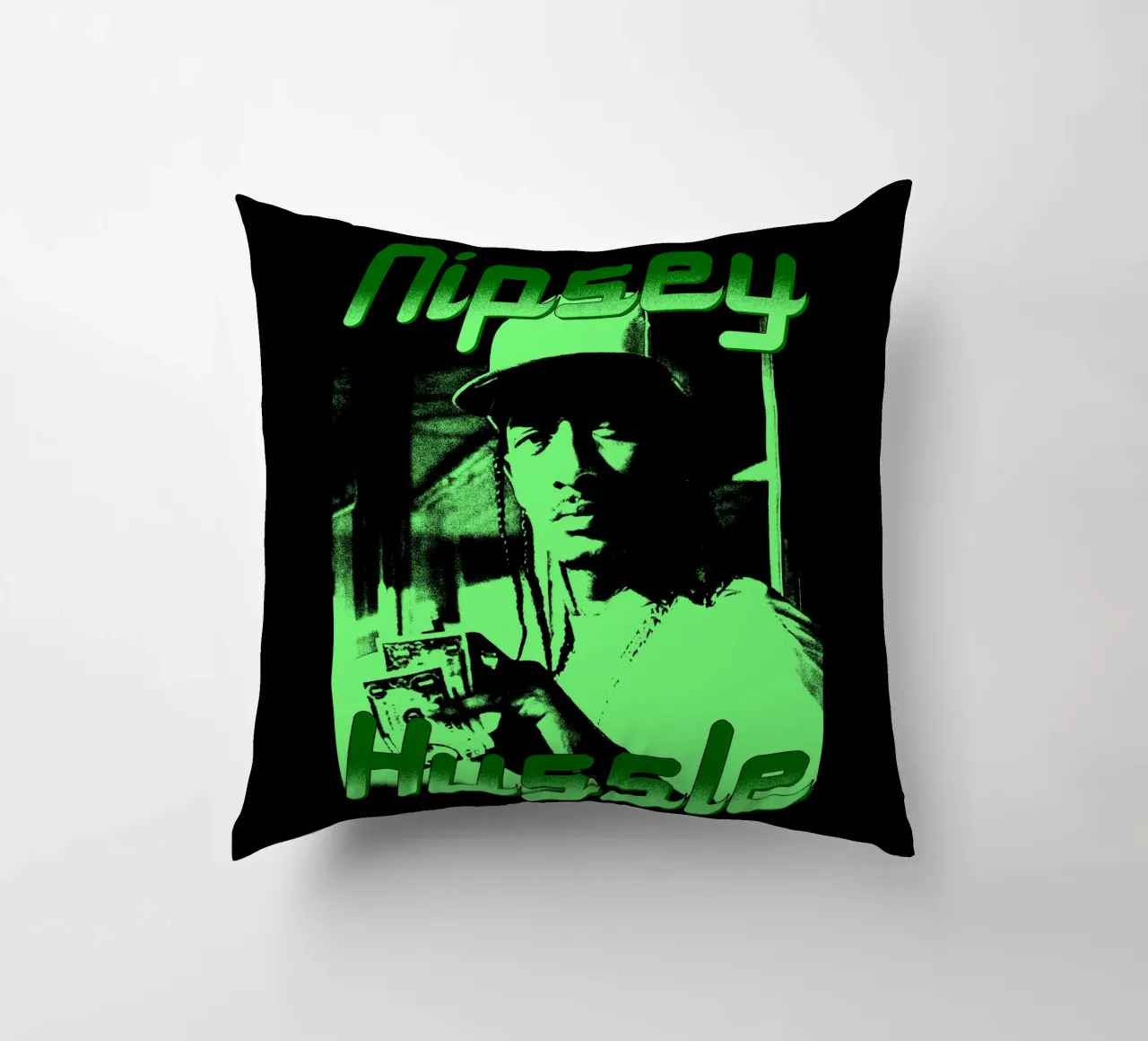 Stile vintage di Nipsey Hussle cuscino da mannys_artt
