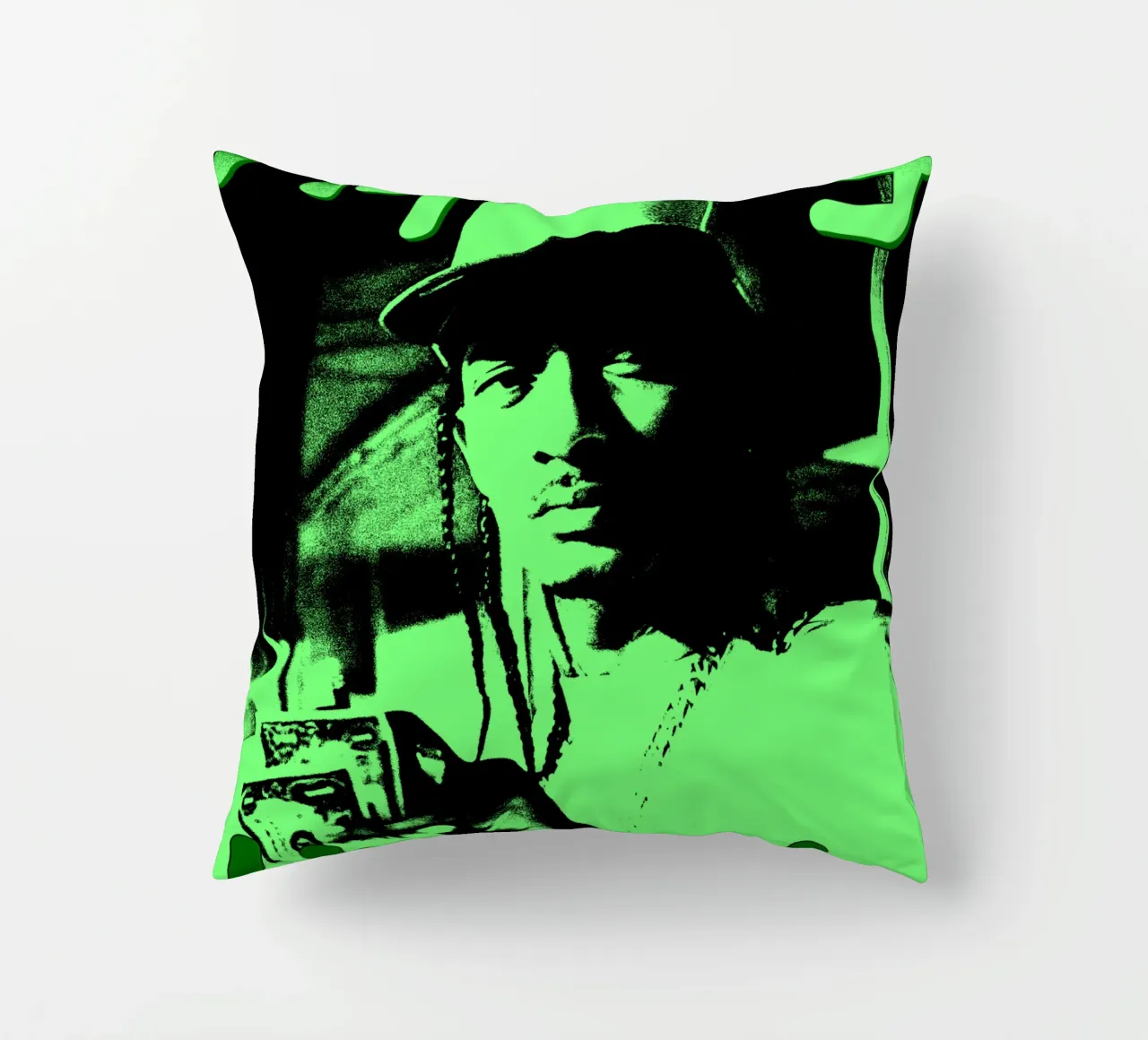 Stile vintage di Nipsey Hussle cuscino da mannys_artt